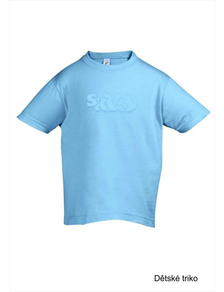 Tričko volnočasové dětské s 3D výšivkou SKVD šedá světlá