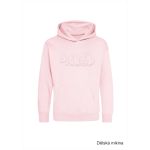 Mikina volnočasová s 3D výšivkou na hrudníku SKVD baby pink vel. 9-11 let