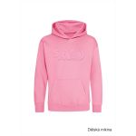 Mikina volnočasová s 3D výšivkou na hrudníku SKVD candyfloss pink vel. XS