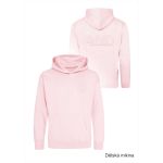 Mikina volnočasová s 3D výšivkou levé prso a záda SKVD baby pink vel. XS