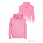 Mikina volnočasová s 3D výšivkou levé prso a záda SKVD candyfloss pink vel. 9-11 let