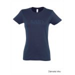Tričko dámské s 3D výšivkou SKVD french navy vel.S