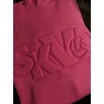 Mikina volnočasová s 3D výšivkou levé prso a záda SKVD candyfloss pink vel. 9-11 let