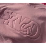 Mikina volnočasová s 3D výšivkou levé prso a záda SKVD baby pink vel. XS
